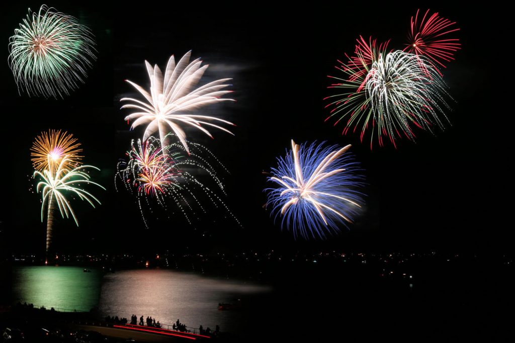 July 4th Fireworks Over Beautiful Lake Guntersville